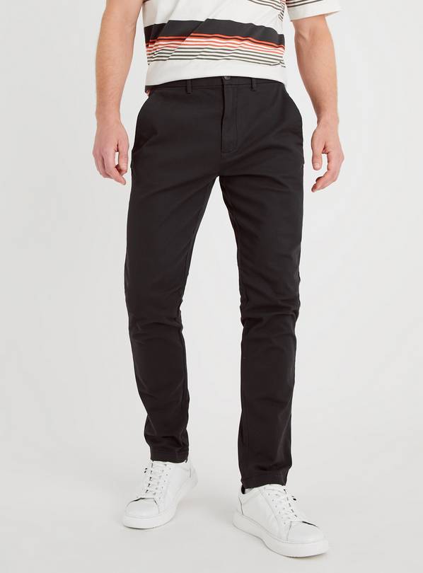 Black Skinny Fit Chino With Stretch 42S