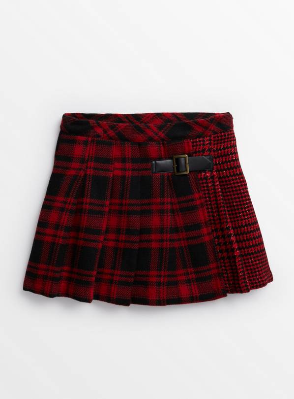 Red Check Skirt With Wool 7 years