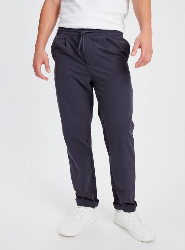 Navy Pull On Trousers  38R