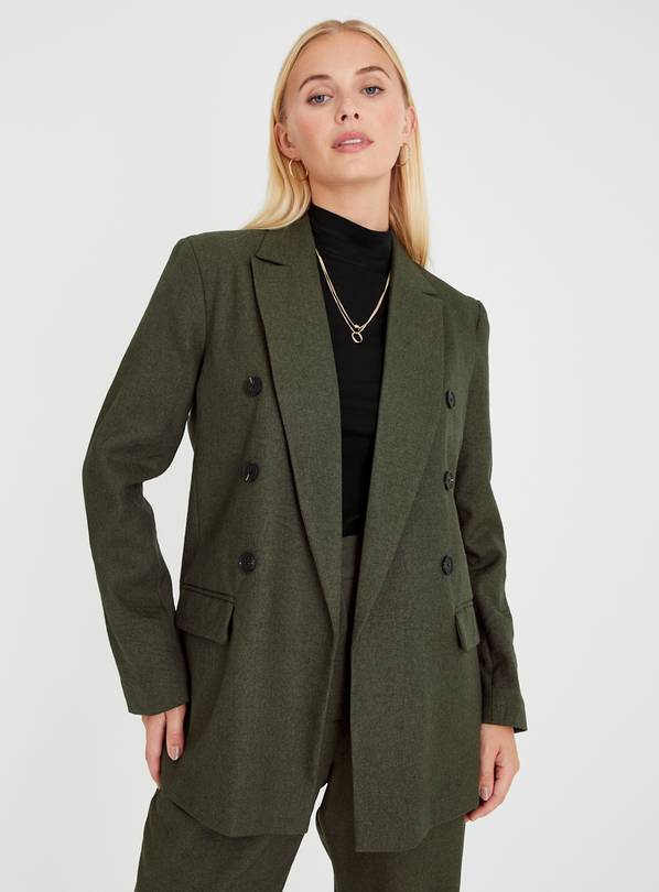 Khaki Double Breasted Coord Blazer 10