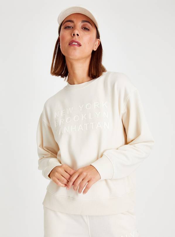 Cream Graphic Coord Sweatshirt 10