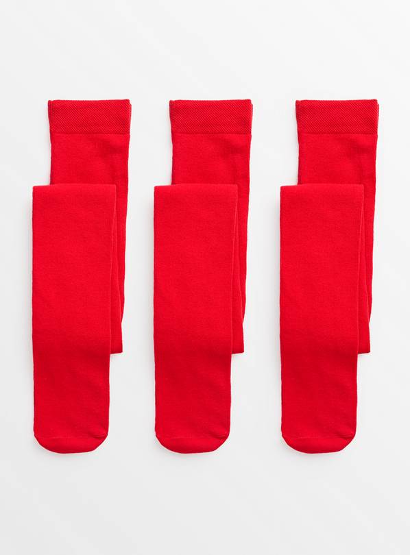 Red Super Soft Seamless Tights 5 Pack  2-3 years