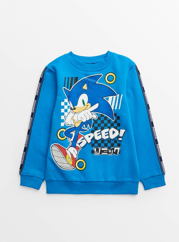 Sonic The Hedgehog Blue Graphic Sweatshirt 13 years