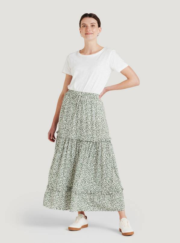THOUGHT Mapel Lenzing EcoVero Tiered Maxi Skirt 6