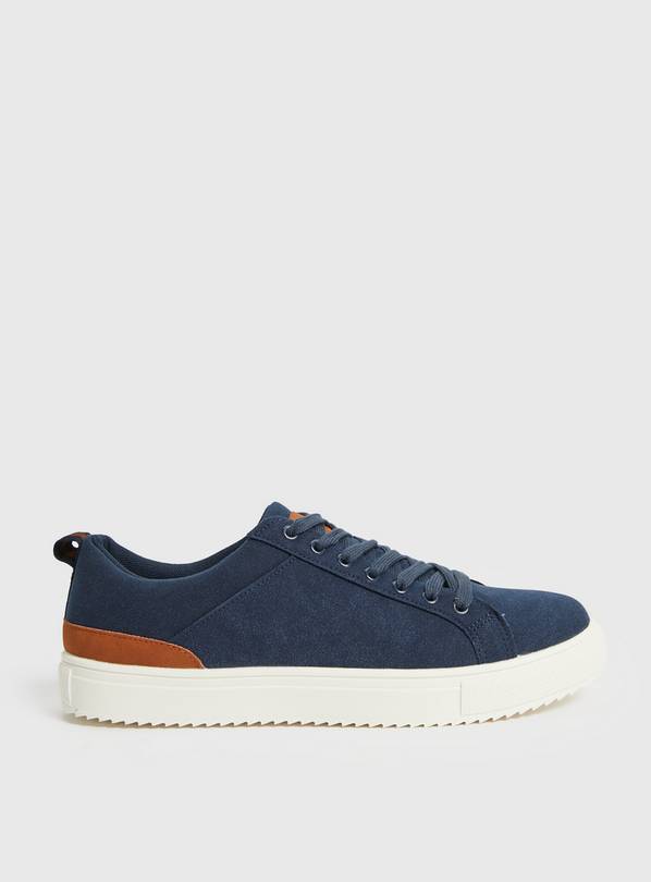 Navy Cupsole Lace Up Trainers 11