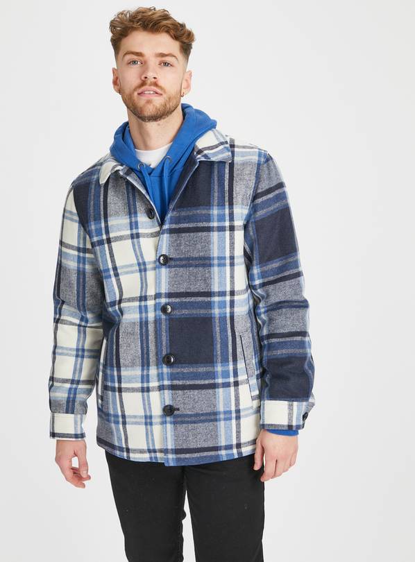 Blue Checked Shacket M