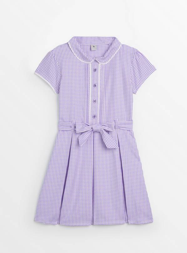 Lilac Gingham Dress With Ease Classic School Dress 12 years