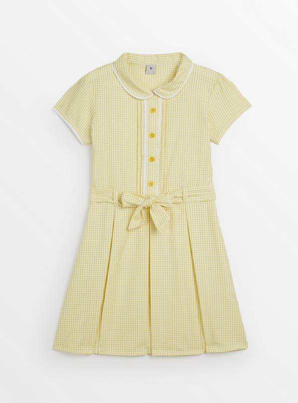 Yellow Gingham Dress With Ease Classic School Dress 13 years
