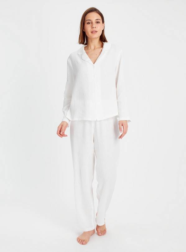 White Double Cloth Pyjamas 12