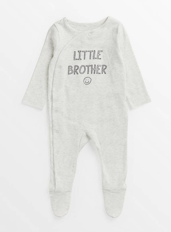 Grey Little Brother Sleepsuit Up to 3 mths