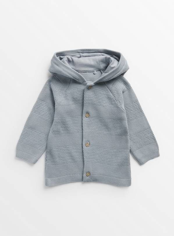 Blue Hooded Cardigan 3-6 months