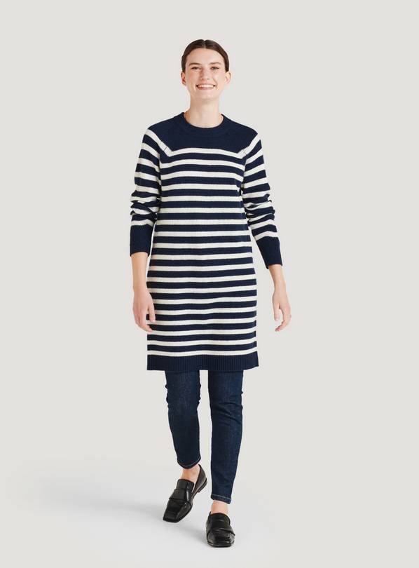 THOUGHT Celaeno Striped Lambswool Knitted Dress 10