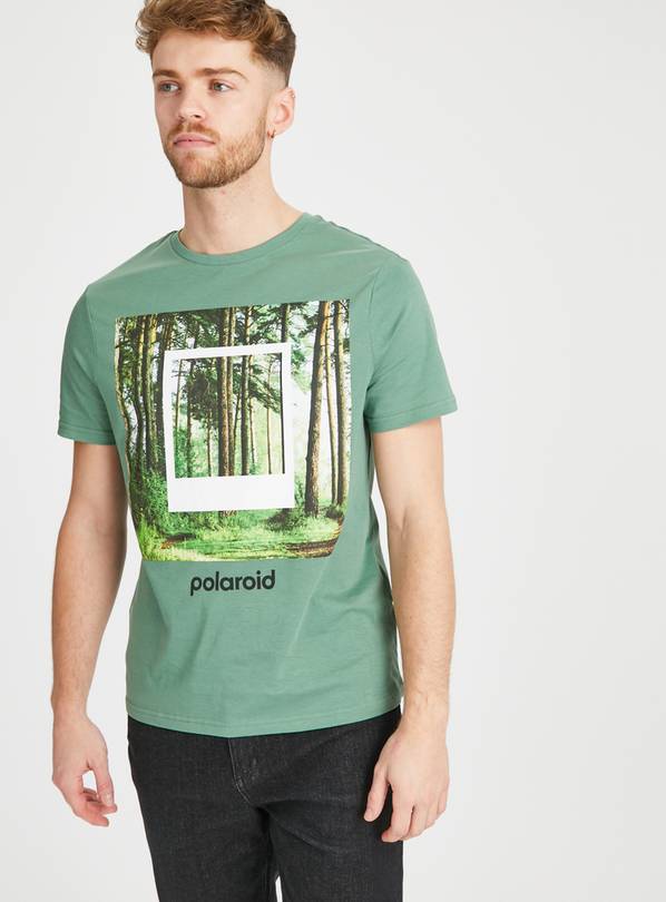 Polaroid Green Graphic T-Shirt L