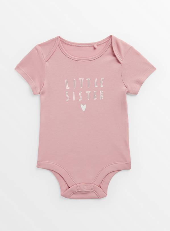 Pink Little Sister Bodysuit Newborn