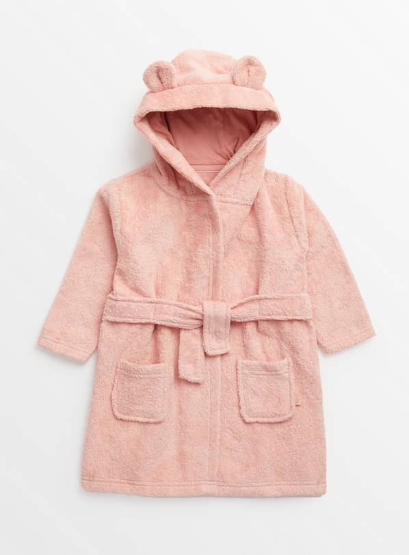 Pink Towelling Dressing Gown 18-24 months