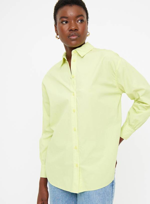 Lime Oversized Poplin Shirt 22