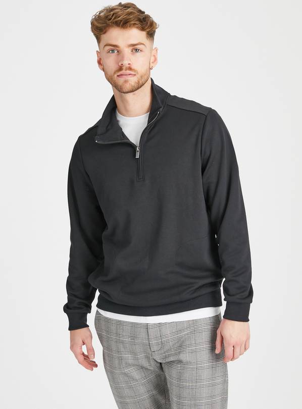 Black Half Zip Sweatshirt XL