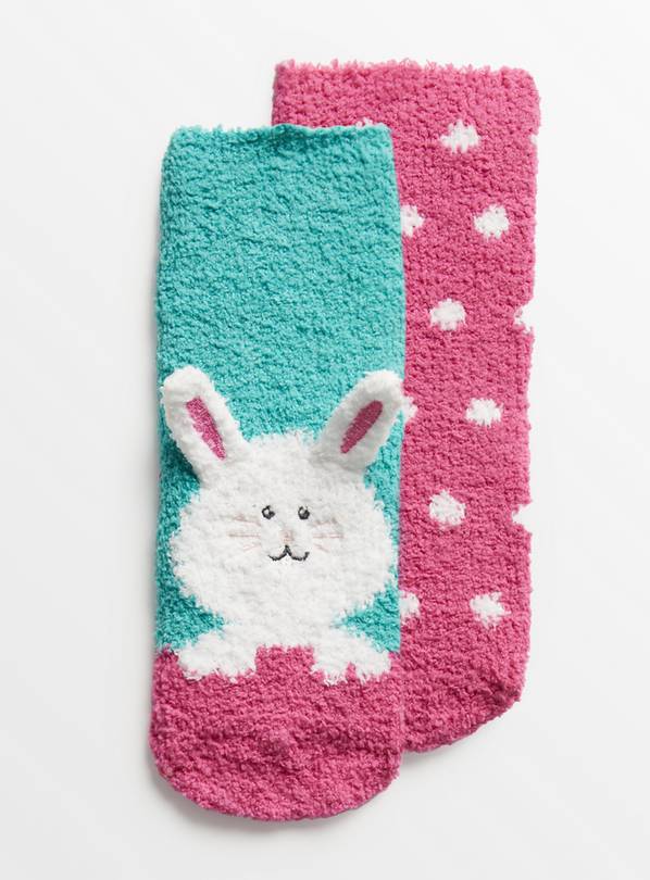 Bunny Spot Cosy Socks 2 Pack 9-12