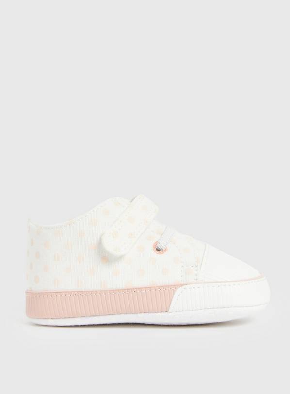 Pink Spotted High Top Trainers Up to 3 mths