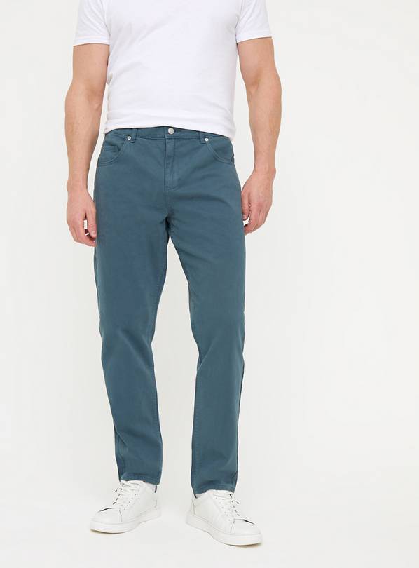 Teal Relaxed Carpenter Trousers  38L