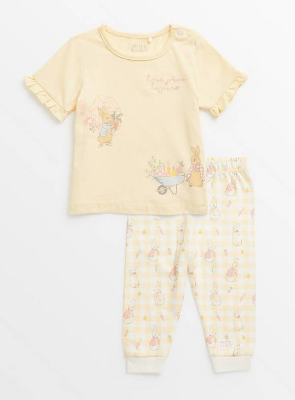Peter Rabbit Yellow Check Pyjamas Up to 3 mths
