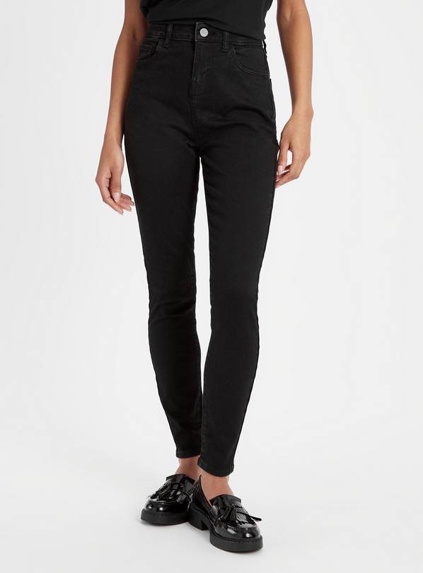 Black Shape High Waisted Skinny Jeans  8L