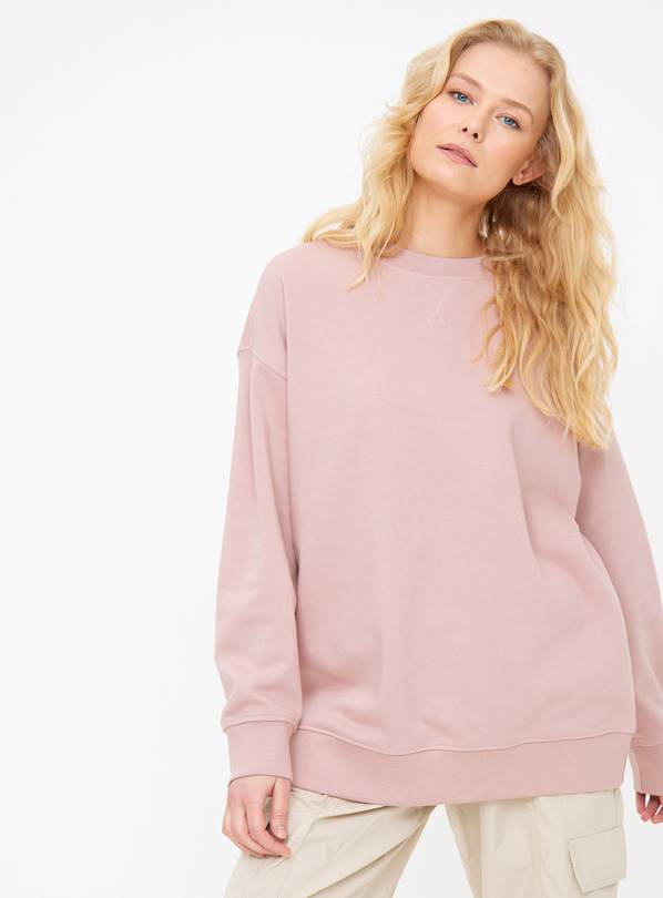 Blush Pink Oversized Sweatshirt XL