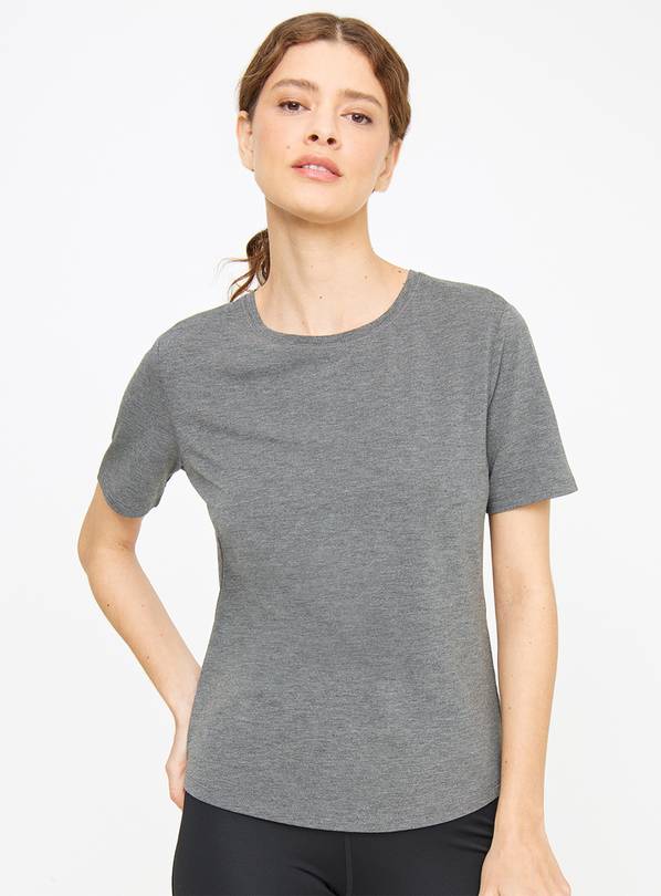 Active Grey Marl Short Sleeve T-Shirt S