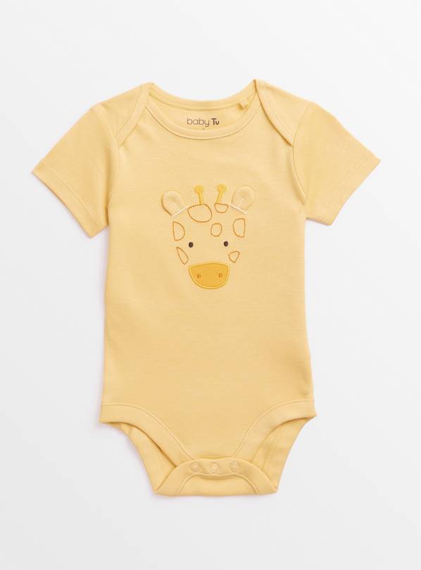 Yellow Giraffe Short Sleeve Bodysuit 6-9 months