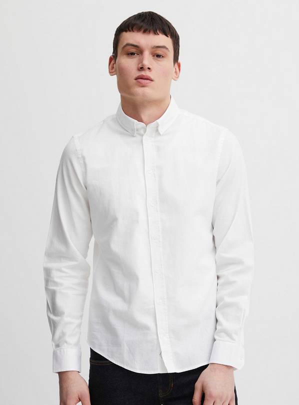 CASUAL FRIDAY White Cotton Long Sleeve Shirt S