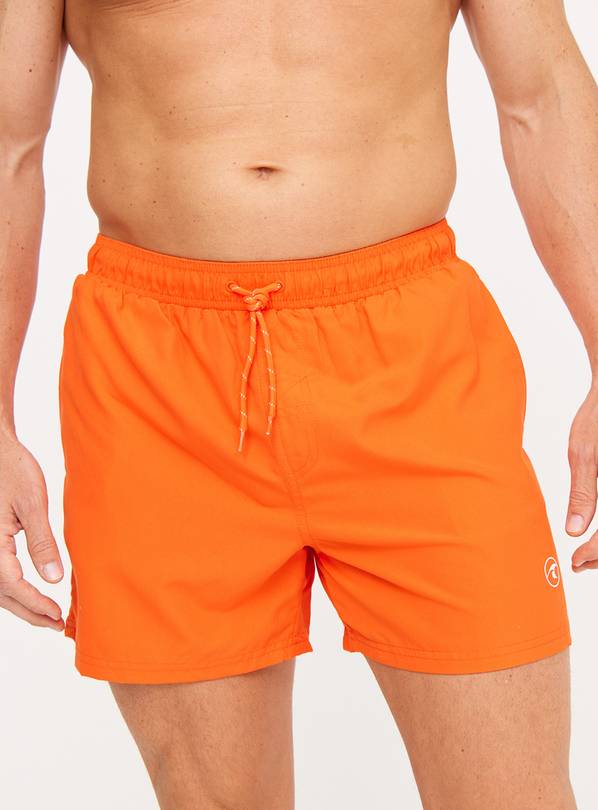 Orange Basic Woven Swim Shorts XS