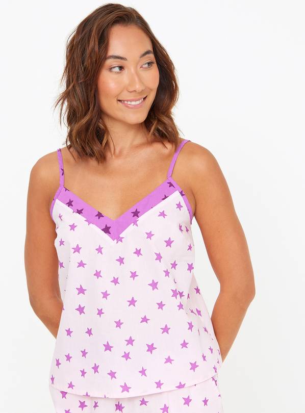 Pink Star Print Pyjama Cami Top 16