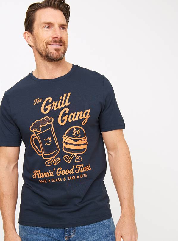 Navy The Grill Gang Graphic T-Shirt XXXL