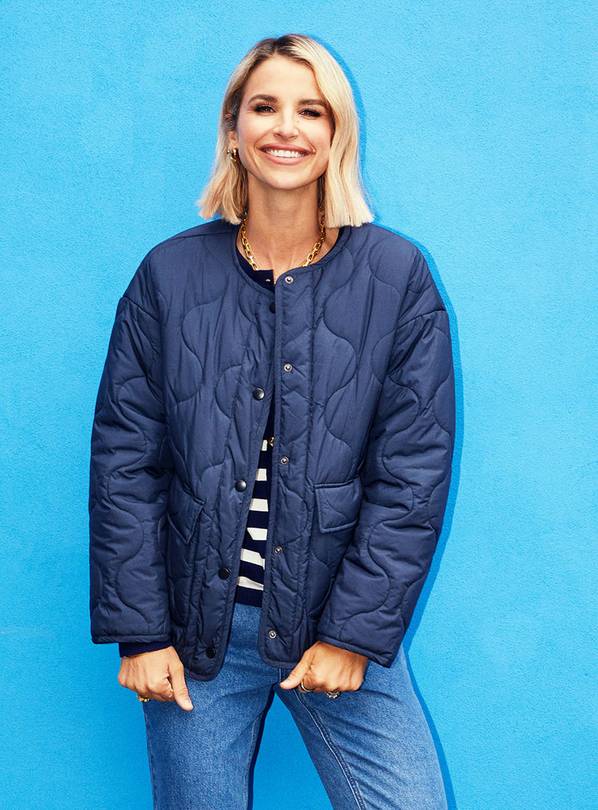VOGUE WILLIAMS Navy Quilted Jacket S