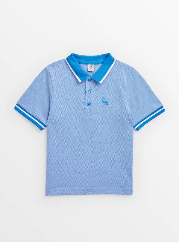 Blue Pique Short Sleeve Polo Shirt 1-2 years
