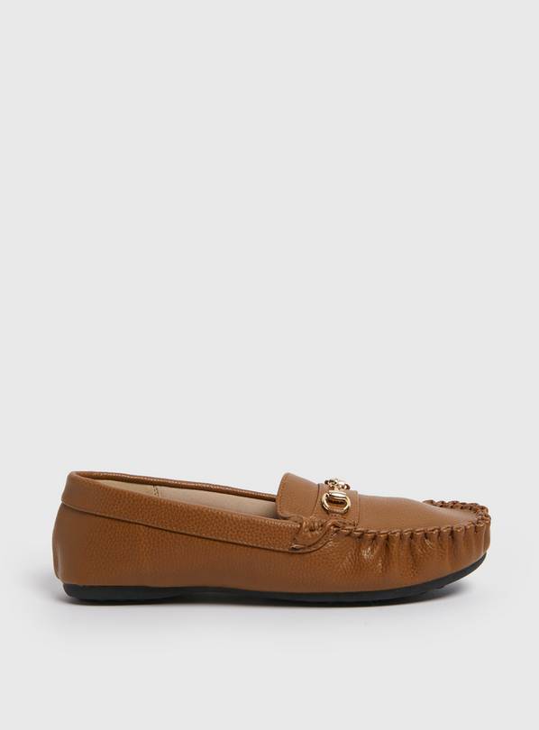 Tan Wide Fit Driving Loafers 7