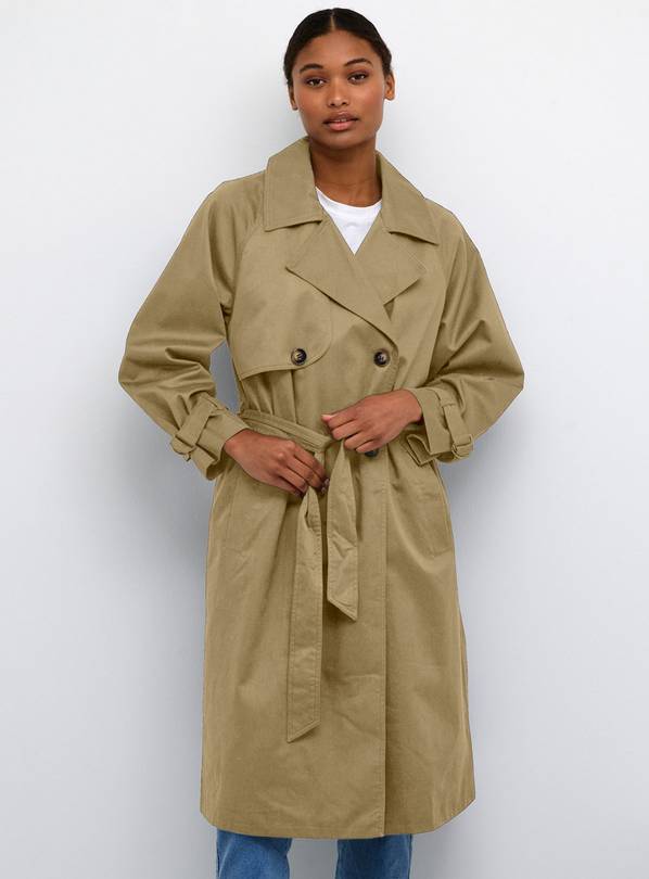 KAFFE Elise Double Breasted Trench Coat Beige 8