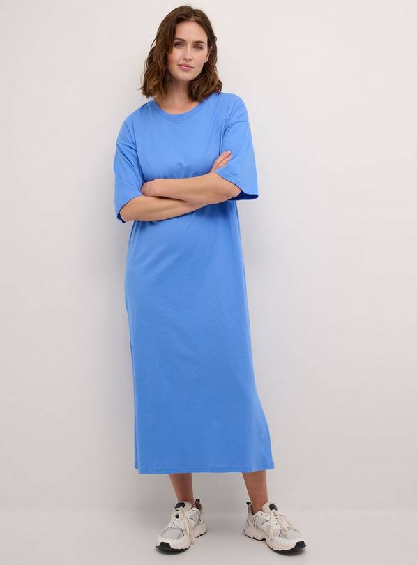 KAFFE Edna Half Sleeve Casual Fit Maxi Dress Blue XS