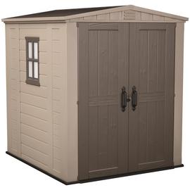 Keter Factor Apex Garden Storage Shed 6 x 6ft – Beige/Brown