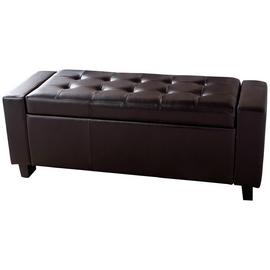 GFW Verona Faux Leather Ottoman Bench