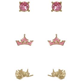 Disney Multicoloured Crystal Stud Earrings Set of 3