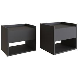 GFW Harmony Set of 2 Wall Mounted Bedside Table