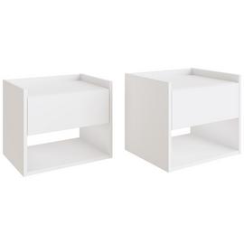 GFW Harmony Set of 2 Wall Mounted Bedside Table