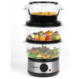 Salter 3-Tier Stainless Steel Steamer