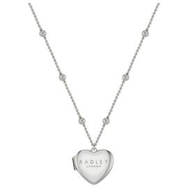 Radley Silver Plated Bobble Chain Heart Locket Necklace