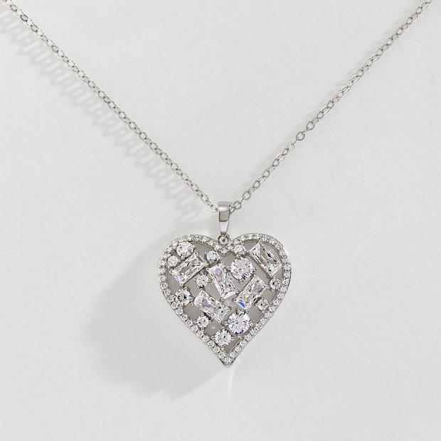 Argos heart locket necklace sale