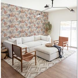 Arthouse Abstract Texture Copper/Navy Wallpaper