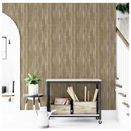 Arthouse Wood Slats Natural Wallpaper