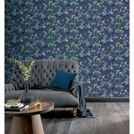 Arthouse Jasmine Garden Navy Wallpaper