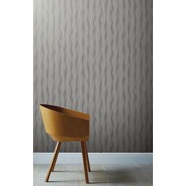 Arthouse Metallic Wave Grey Wallpaper